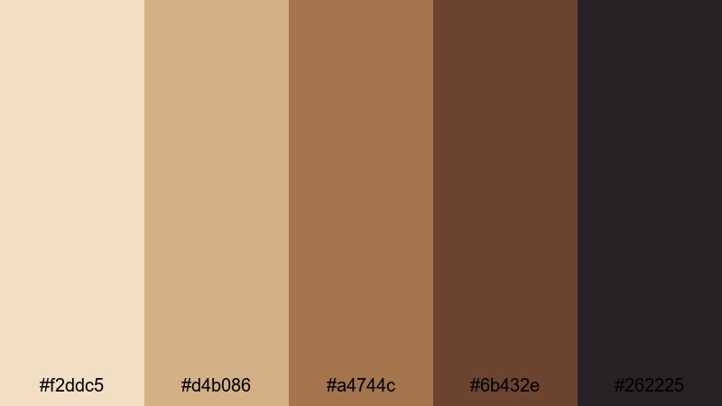 campfire canvas night tan color palette with hex codes