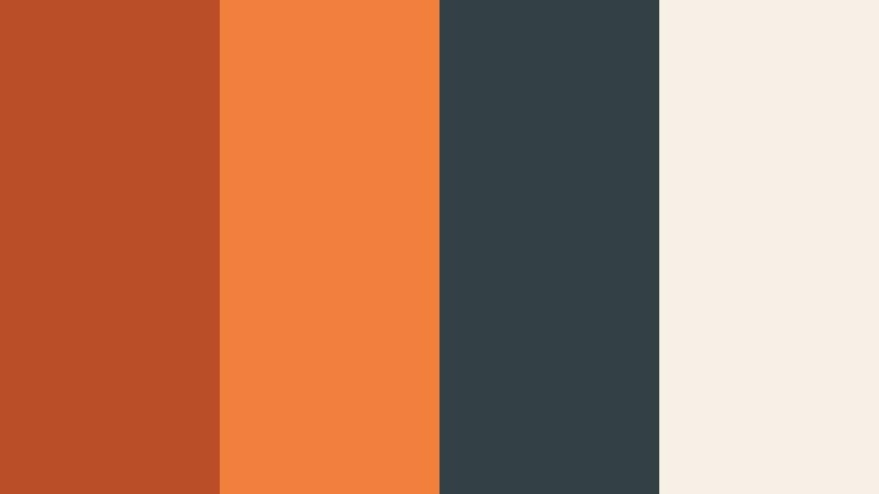 campfire chill session brick orange color palette with hex codes