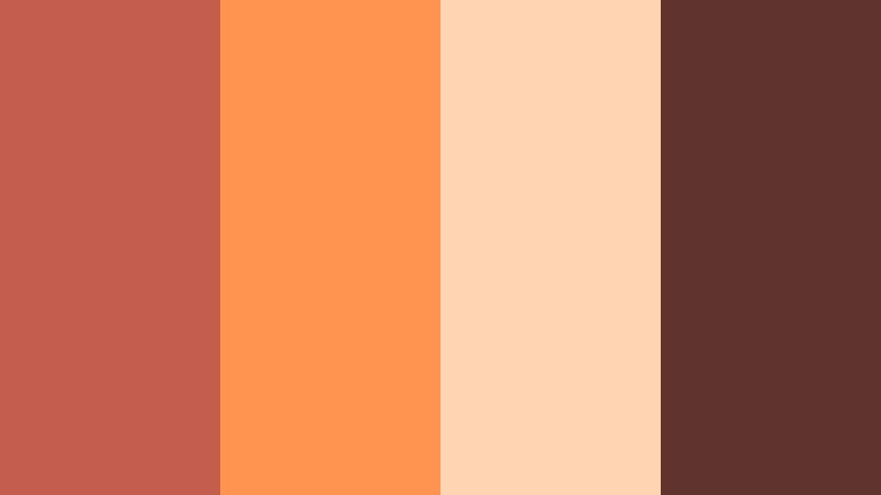 campfire frames coral clay color palette with hex codes
