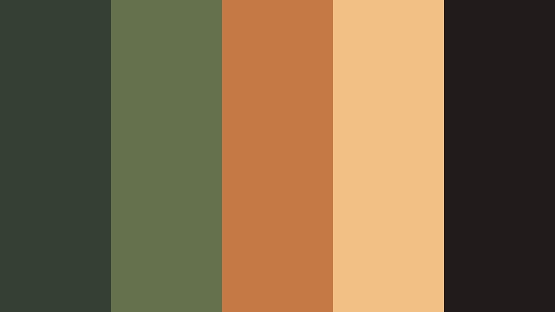 campfire story night forest moss color palette with hex codes