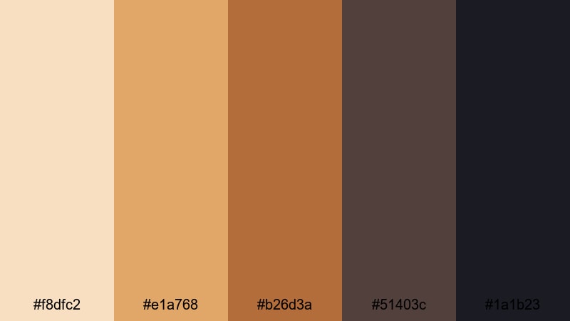 campfire under stars wildlife safari color palette with hex codes