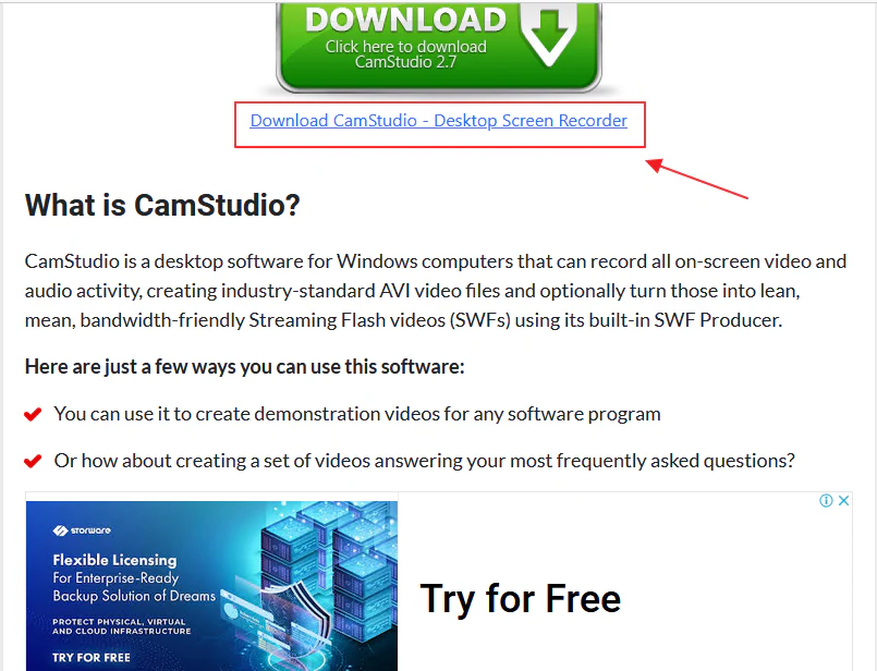 camstudio interface