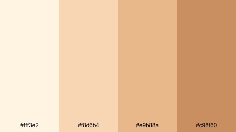 candlelight evenings cream color palette with hex codes