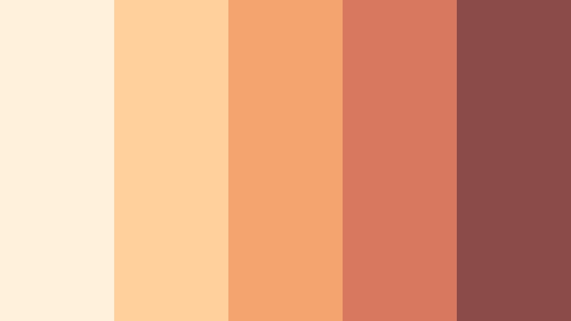 candlelit apricot warm tone color color palette with hex codes