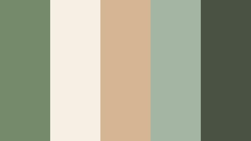 candlelit greenhouse sage fern color palette with hex codes