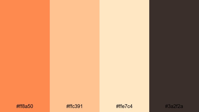 candlelit interview tone flame color palette with hex codes