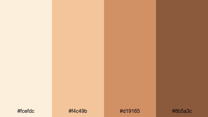 candlelit kitchen warmth vanilla color palette with hex codes