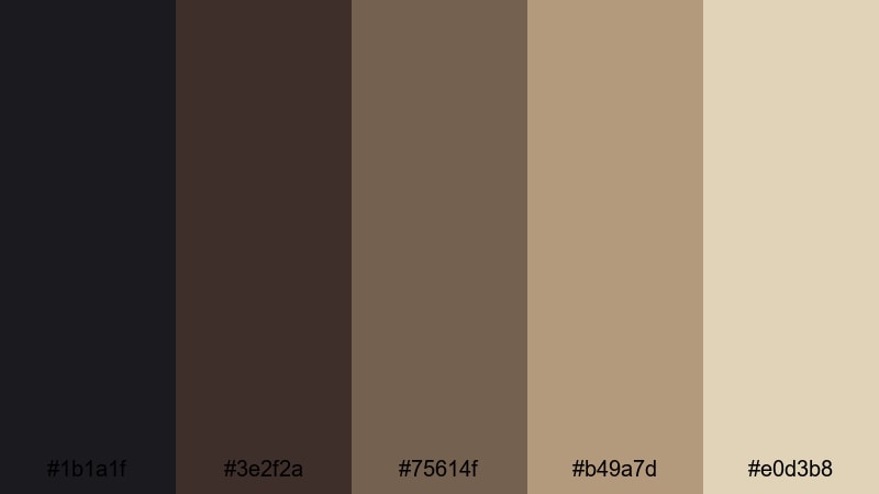 candlelit library stacks dark academia color palette with hex codes