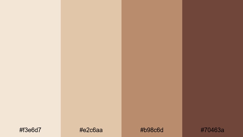 candlelit living room bone color palette with hex codes