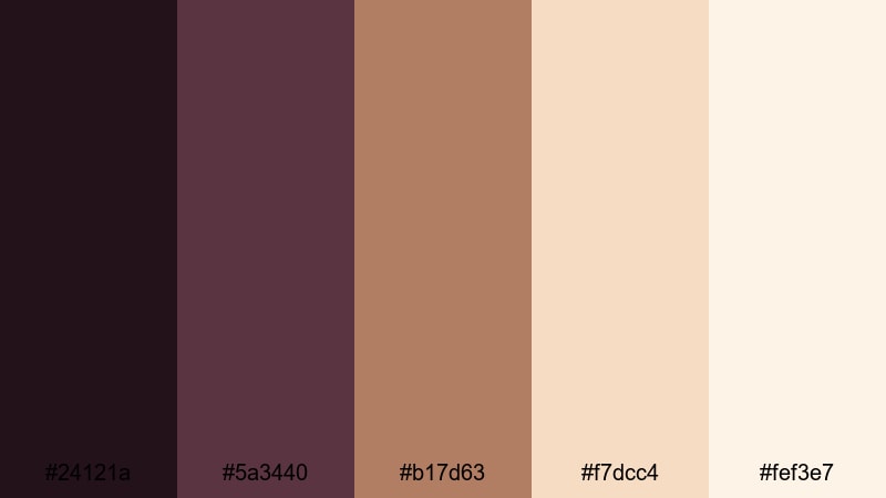 candlelit sonata baroque color palette with hex codes