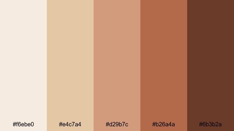 candlelit storytime beige sand color palette with hex codes