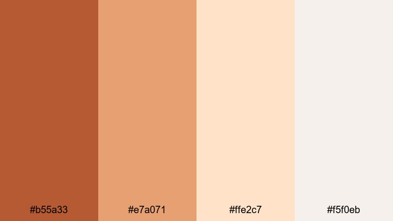 candlelit wedding ginger ginger color palette with hex codes