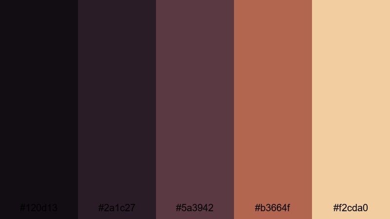 candlelit widow walk haunted house color palette with hex codes
