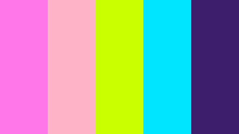 candy circuit neon color color palette with hex codes