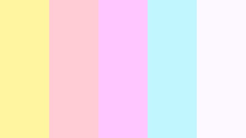 candy cloud carnival pastel lemon color palette with hex codes