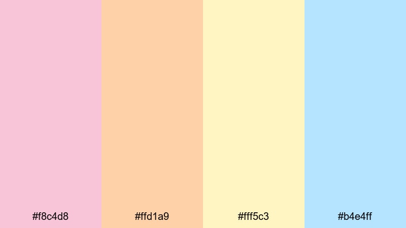 candy cloud overworld pixel art color palette with hex codes