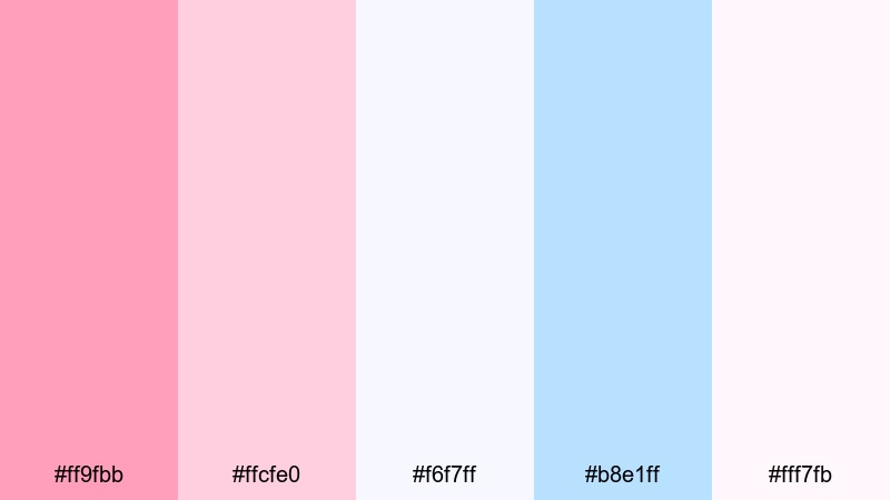 candy cloud raspberry raspberry pink color palette with hex codes