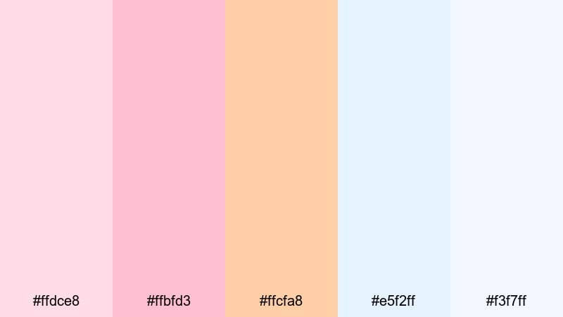 candy rococo carousel rococo color palette with hex codes