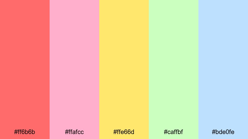 candy shop parade christmas color palette with hex codes