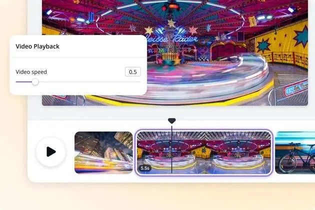 speed up video on canva