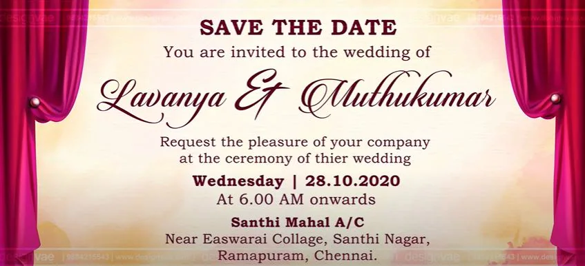 save the date invitation