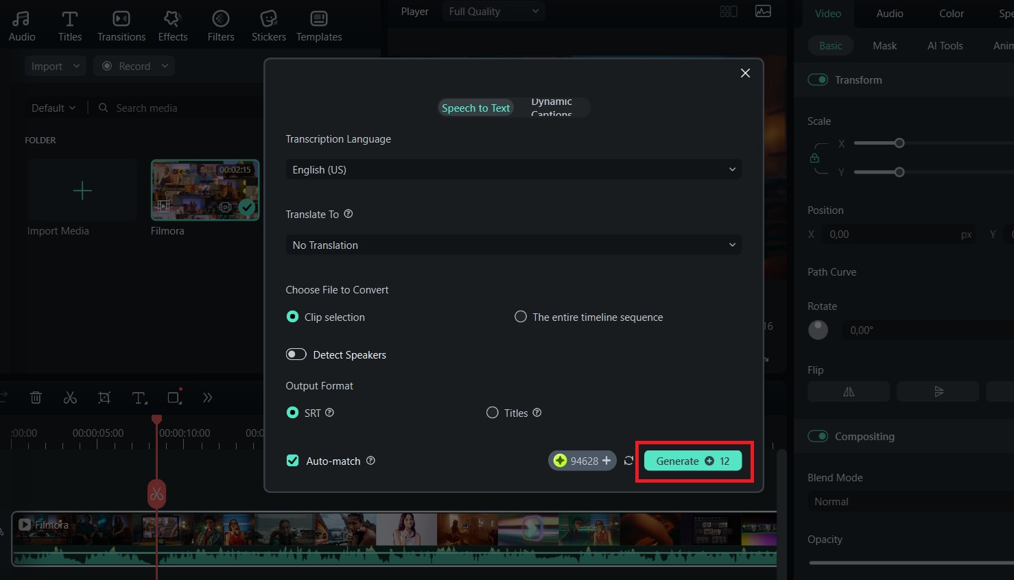 generate your audio