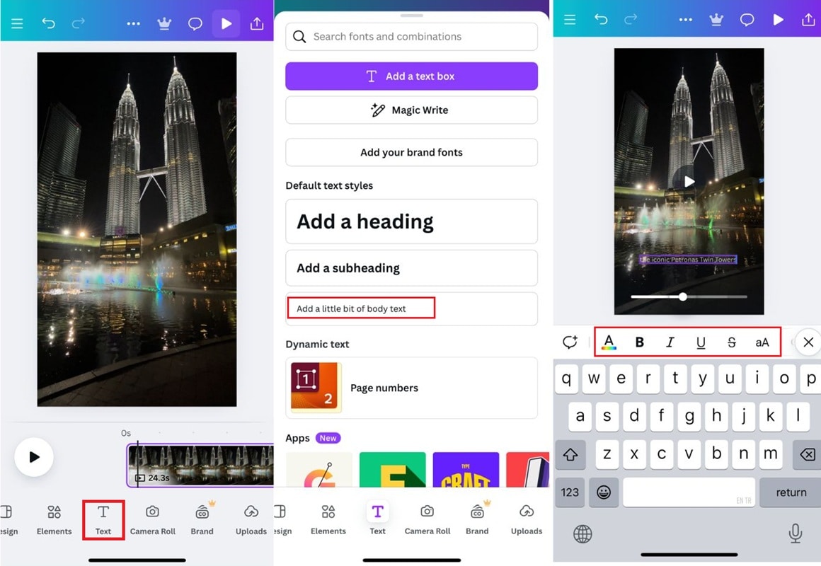 add text to your video