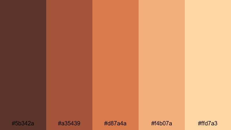 canyon dusk horizon cowboy color palette with hex codes