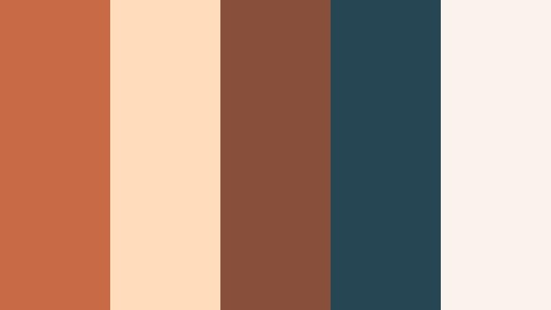 canyon ridge sunrise terracotta clay color palette with hex codes