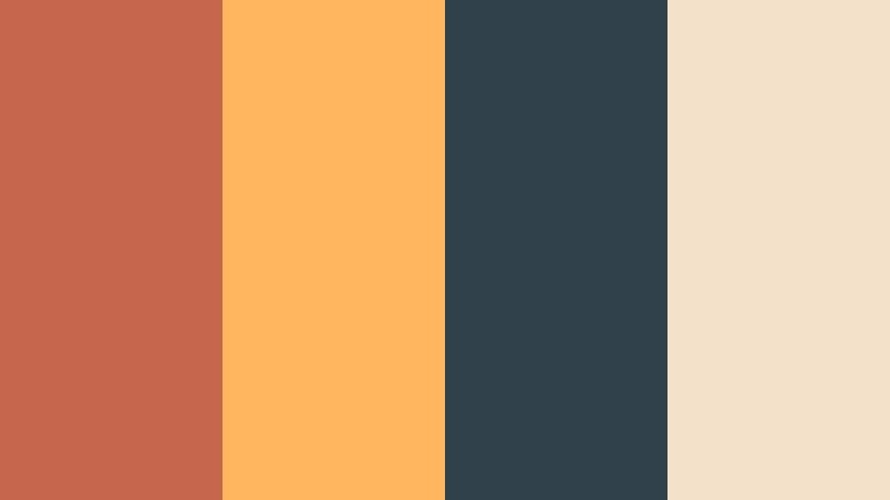 canyon road trip sunbaked clay color palette with hex codes