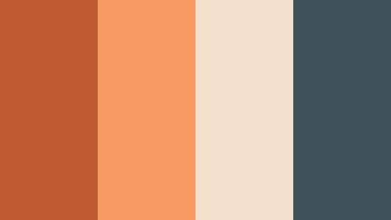 canyon trail filmlook brick orange color palette with hex codes