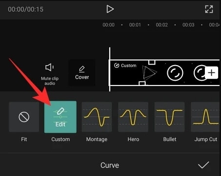 editar la curva de velocidad personalizada de capcut