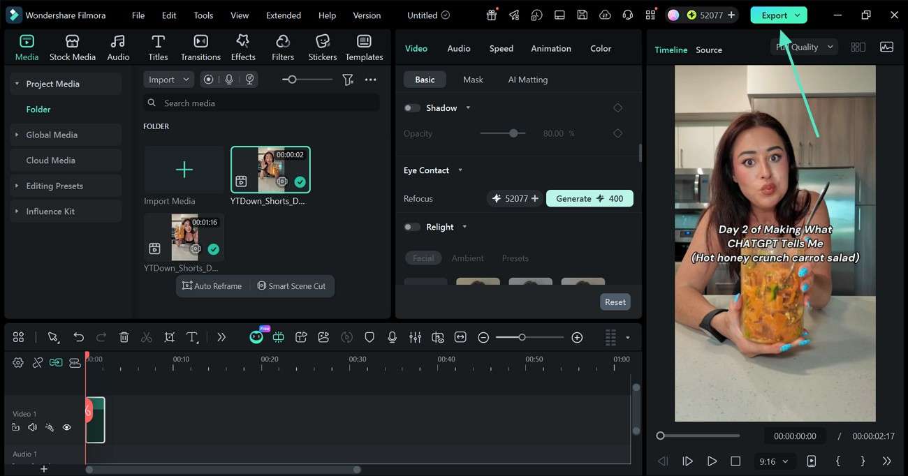 export video filmora