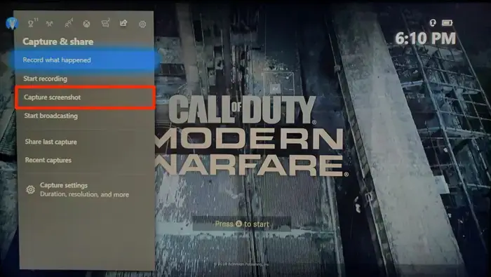 capture screenshot xbox