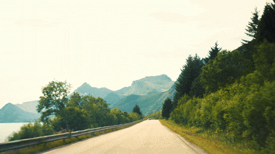 car driving on the road