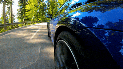 car driving on the road