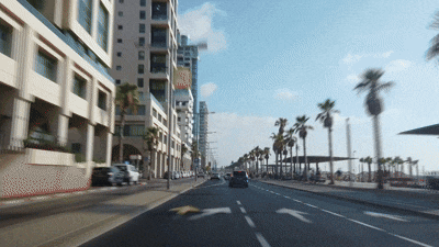 car driving on the road