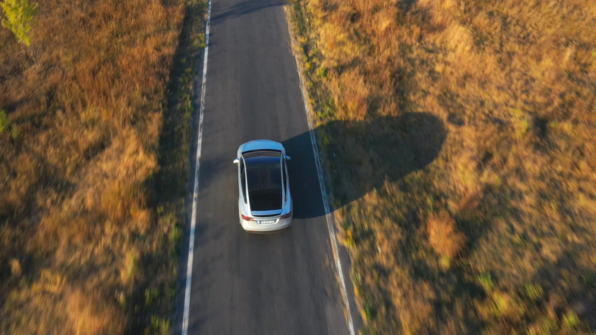 car driving on the road