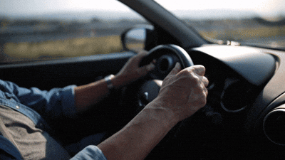 car driving on the road