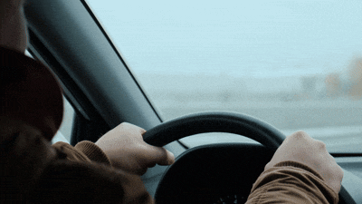 car driving on the road