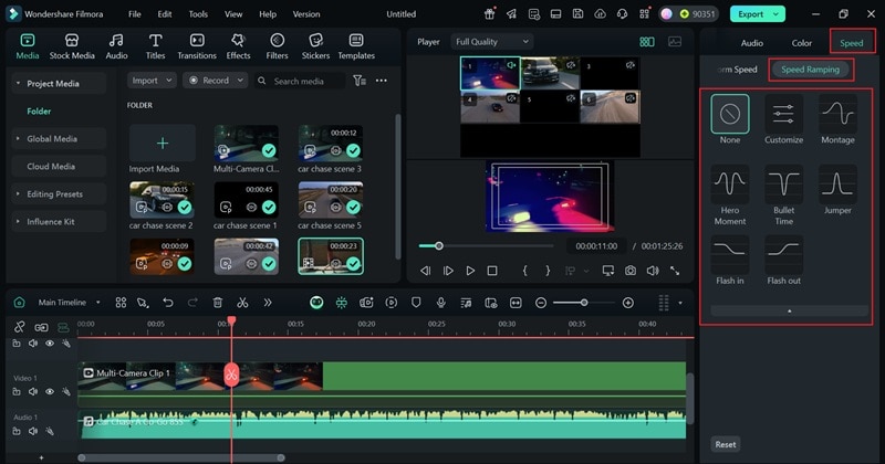 adjust speed using speed ramping
