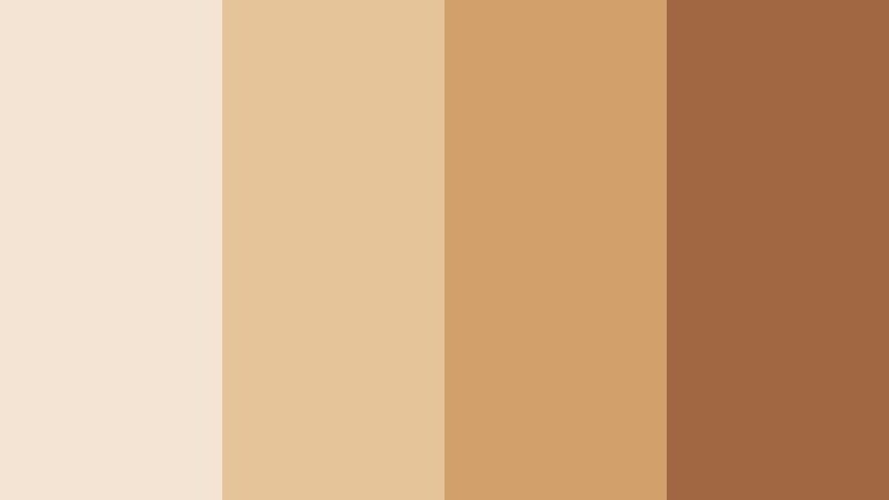 caramel cloud afternoon warm beige color palette with hex codes