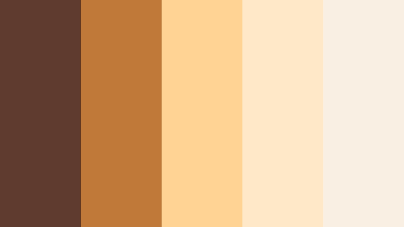 caramel pop title card soft cocoa brown color palette with hex codes