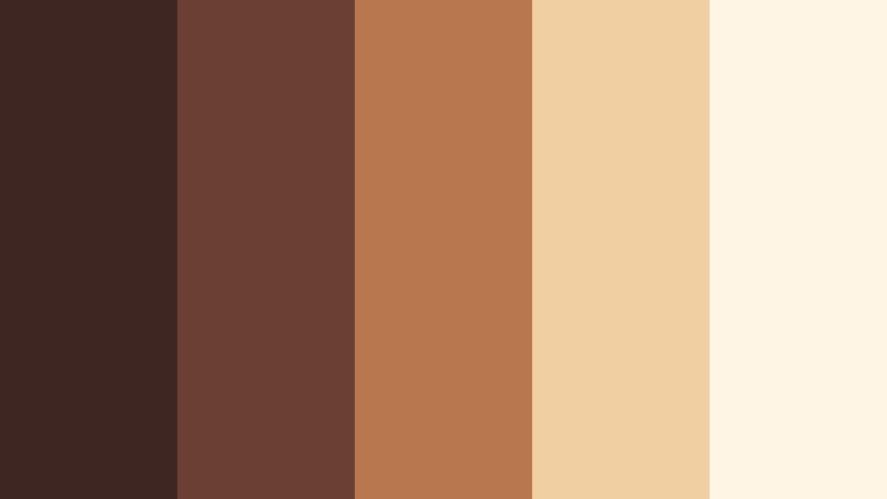 caramel steam latte dark cocoa color palette with hex codes