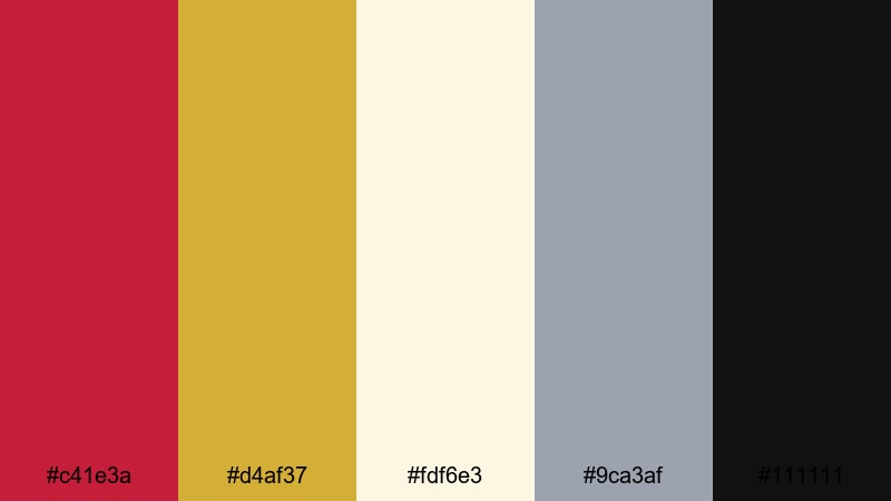 cardinal gold premiere cardinal color palette with hex codes