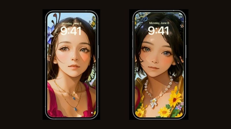 set cartoon photo as lockscreen