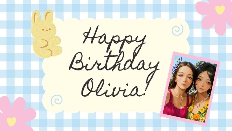 make cartoon digital birthday card