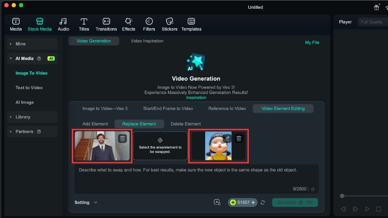 upload video and cartoon image for swap