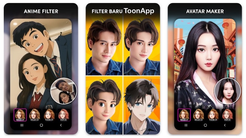 toonapp as a cartoon face changer