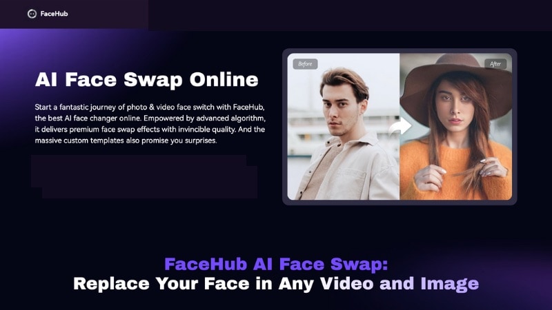 facehub cartoon face swap online tool
